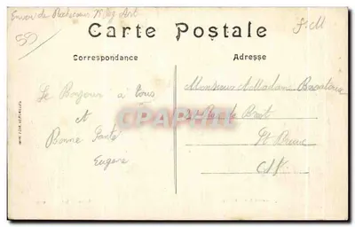 Bataille de la Marne — Brabant-le-Roi — La Grande Rue — éditeur Repoud, Ind. — n° 42 — Verso