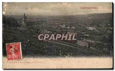 Bilhete postal antigo Lerouville Vista Geral