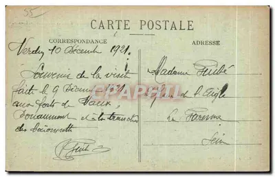 Monumento da Tranchée des Baïonnettes — oferecido por nossos Amigos d'América — Edição HS Verdun — Verso
