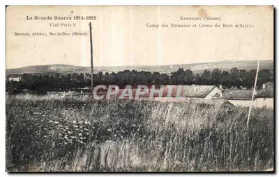 Campo dos Romanos e Curva do Bois d'Ally — Sampigny (Meuse) — Benoist, editor, Bar-le-Duc (Meuse)
