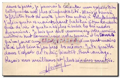 Camp de Bitche — Allée Centrale et la Poste — Éditeur : Édit. H. B. (n° 37) — Verso