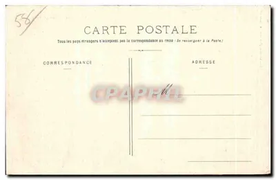Clamecy - Vista Geral - Bilhete postal antigo — Verso