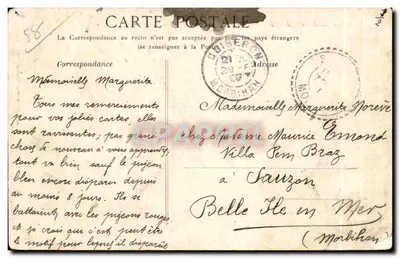 Clamecy - Castelo Vauvert - A Peça d'Água - Bilhete postal antigo — Verso