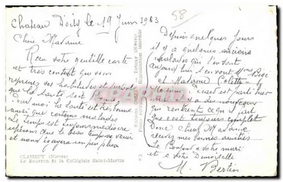 Le Beuvron e a Colegiada de São Martinho — Clamecy (Nièvre) — Edições Collin — Verso