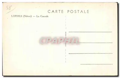 Lormes (Nièvre) — A Cascata — Comité U.I. Macon — Verso