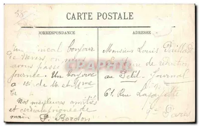 Nevers — Pejzaż panoramiczny z Pałacu Ducalnego — LL. — Rewers