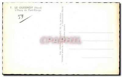 Le Quesnoy (Nord) — Jezioro Mostu Czerwonego — Wydawca Morelle-Triouoit — Rewers