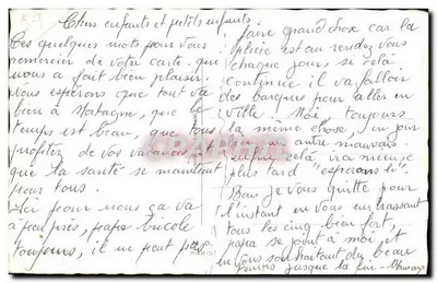 Rosas coloridas — paisagem de Dunkerque — texto 'Un Baiser de Dunkerque' — Verso