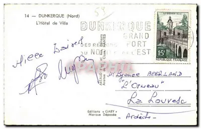 Dunkerque (Nord) — A Prefeitura — Edições Gaby — Verso