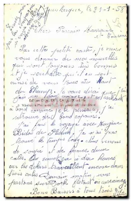 Dunkerque — Lembrete de Dunkerque — Edição GORIER & CAILLEUX - Lille — Verso