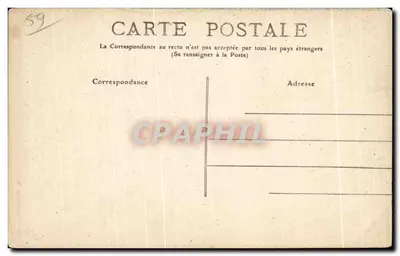 Douai - Jardín Público, la Estatua (n° 12) — Edición D. W. — Reverso