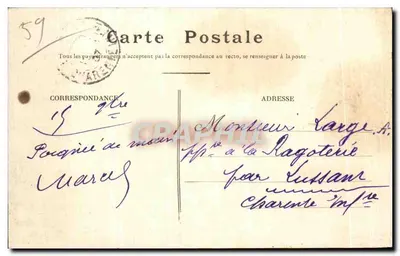 Cambrai — Panorama kant Noord — A. Béal zoon, uitgever, r. des Liniers, Cambrai — Achterkant