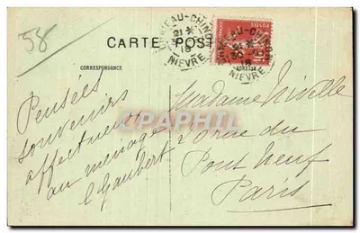 Em Morvan — Château-Chinon — O Calvário — Typie Éditeur, n° 347 — Verso