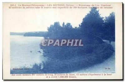 Les Settons (Nièvre) — Panorama do Lago — Montahuc Edit.