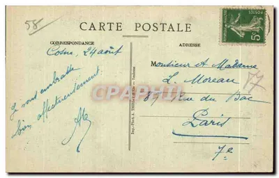 Cosne-sur-Loire — As Margens da Loire — Imp. Phot. A. THIHLA & Cie - Toulouse — Verso