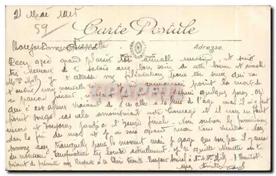 Bergues (Nord) após o bombardeio — Guerra 1914-1916 — Lib. Are. Duchastelle, Dunkerque — Verso