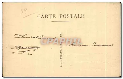 Roubaix - Narodowa Szkoła Sztuk Pięknych — L.P. 4 — Lucien Pollet, Lille — Rewers