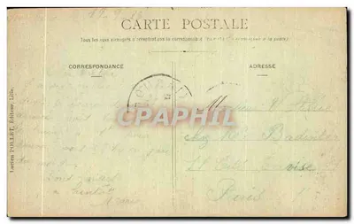 Estátua de Gustave Nadaud — Roubaix — Editor Lacien Follet, n° L P. 35 — Verso