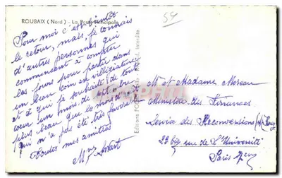 Roubaix (Nord) - Główne Biuro Pocztowe — Wydawnictwo PO-Phila, nr 59 — Rewers