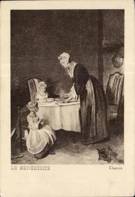 Das Benedicité — Nachbildung einer Arbeit von Chardin — Chardín-Ausgabe