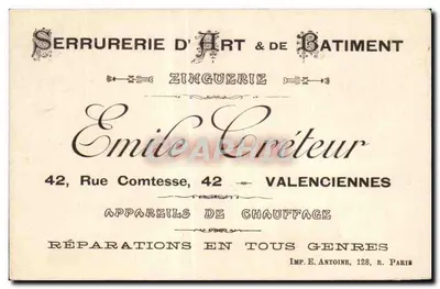 Kunst- & Bau-Schlosserei — Émile Coréteur — Valenciennes