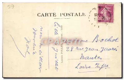 Lille — Place Philippe-le-Bon i Facultés — L.P. 22 — wydawca Lucien Pollet — Rewers