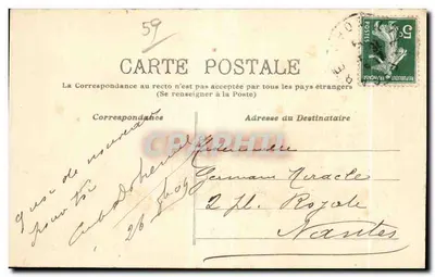 LILLE - Plaatsen van de Republiek en Faidherbe, Algemene uitzicht op de Prefectuur — E.C. n°104 — Achterkant