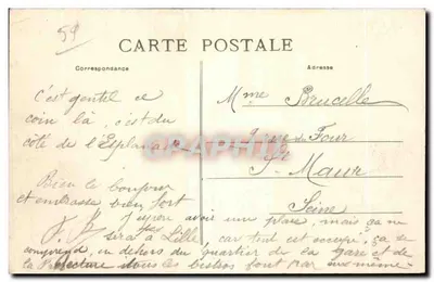 Lille — La Deûle i most Ramponneau — E.C. — Rewers