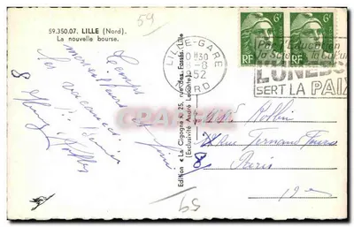 Nowa bursa — Lille (Nord) — Wydawnictwo Cigogne — Rewers