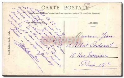 Lille - Hotel das Correios - E.C. - n°106 — Verso