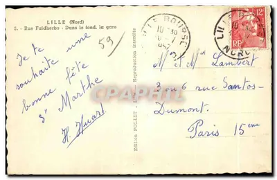 लिल - रू फैडर्बे - पीछे में रेलवे स्टेशन - एडिशन पॉलेट, संख्या 59 — पीछे