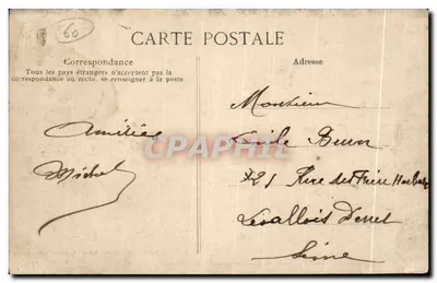 Chantilly — Pont des Grands Hommes and Île d'Amour — Collection H. Gommier, Tabacos, Restaurant opposite the Station — Back