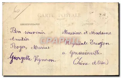 Compiègne - Hotel de Ville — E. D. -1 — wydawca E. D. — Rewers
