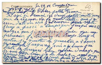 Compiègne — Façada zamku — LL — Rewers