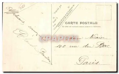 Zamek Pierrefonds — Widok z drogi do Villers-Cotterets — V.P. Paryż Nr 1 — Rewers