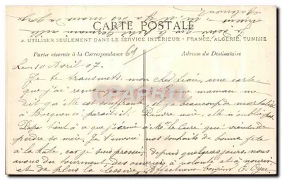 Argentan — Nef katedry Świętego Germaina — Stara pocztówka n°25 — Rewers