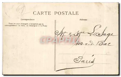 Alençon — Zamek Louvre — Stara pocztówka n°99 — Rewers