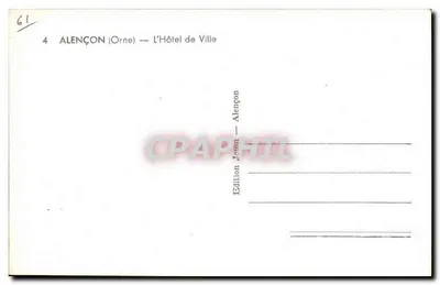 Alençon (Orne) — A Prefeitura — Edição Jounn-Alençon — Verso