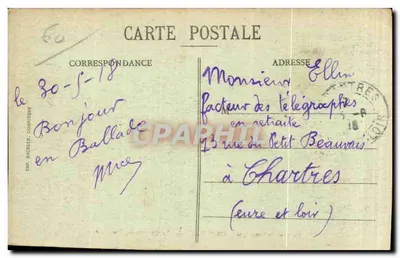 Capela dos Três Carvalhos — Em torno de Compiègne — CHOISY-au-BAC — editor Decelle — Verso