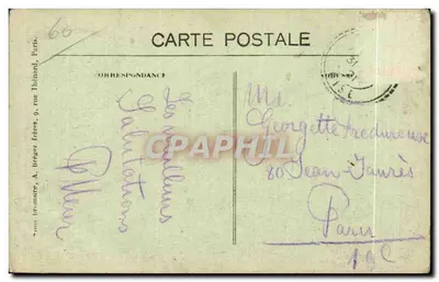 Mouchy-le-Châtel — Zamek — A. Bréger frères, Paryż — Rewers