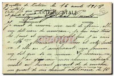 Senlis — Guerra Setembro 1914 — Rue de la République e Rue du Temple — Verso