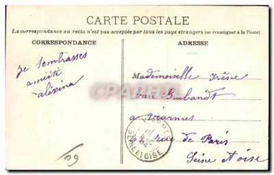 Senlis — Ruiny zamku Henryka IV. Katedra — E. de Rozycki, fot., Senlis (Oise). — Rewers