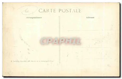 Senlis — Spalone domy przez Niemców — E. Le Dibey, wyd. 127, Boulevar Le Seminopol, Paryż — Rewers
