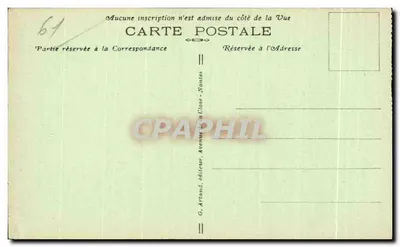 Domfront — Vista do Quartier de la Gare tirada do Tertre Chapon — Verso