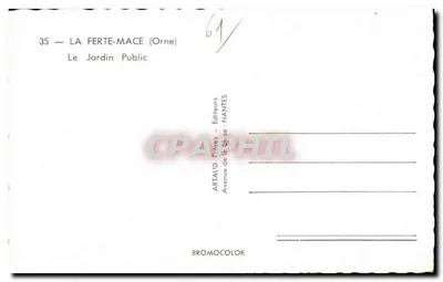 La Ferté-Macé — O Jardim Público — Artalid Frères, Nantes — Verso