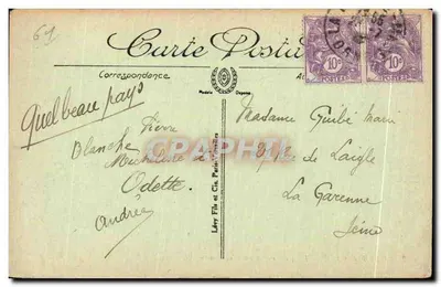 La Ferté-Macé — Katedra widziana z lotu ptaka — I.L. — Rewers