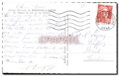 Casino do Lago e os Pedalos — Éditions GAUD GALLOIS, n°61 — Verso
