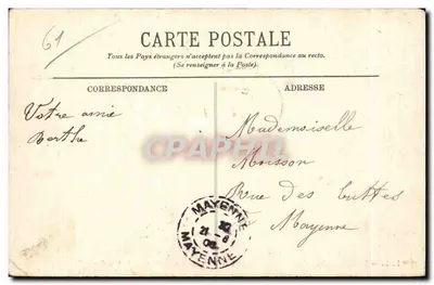 Bagnolles-de-l'Orne — L'Hotel de l'Établissement thermal e la Cour Victoria — E. Ruussel, editore, Argentan Criche D — Verso