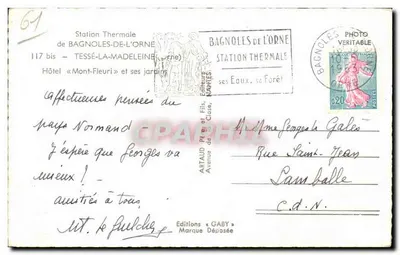 Hotel « Mont-Fleuri » — Estação Termal de Bagnolles-de-l'Orne — Edições Gaby — Verso