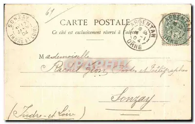 Bagnoles-de-l'Orne — El Castillo de La Roche-Bagnoles — E. Roussel, edit. Argentan — Reverso